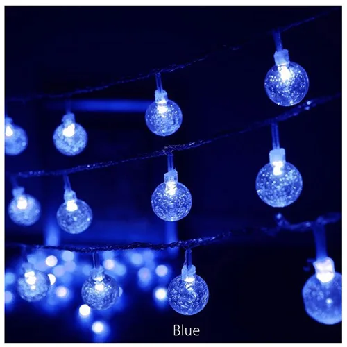 blue 1/2/3/4/5/10 м светодиодный строка светильник 2,5 см хрустальный шар пузырь светильник для рождественской вечеринки на открытом воздухе Декор фея гирлянда Батарея светодиодный лампы - Испускаемый цвет: blue