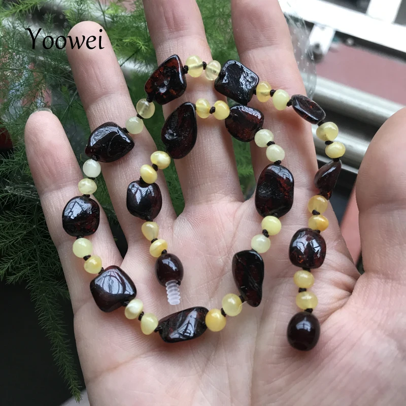 Yoowei новый для малышей из янтаря ожерелье прорезыватель Необычные подлинные