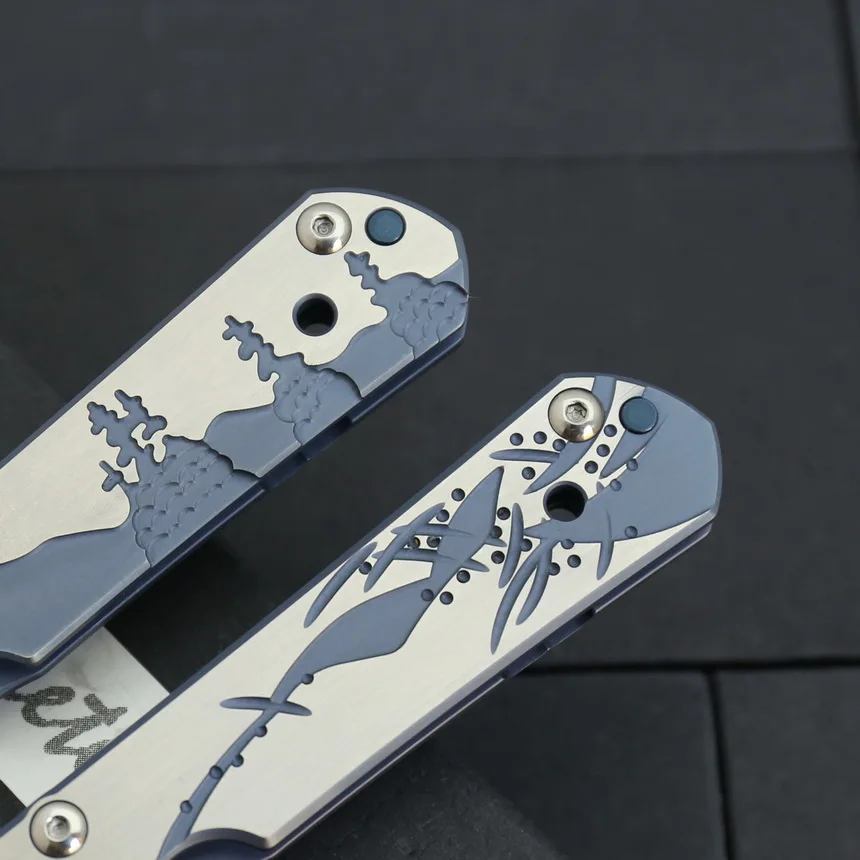 BEKETEN Малый sebenza 21 складной нож D2 лезвие titanium узор ручка Открытый Отдых Охота выживанию Тактический карманные ножи