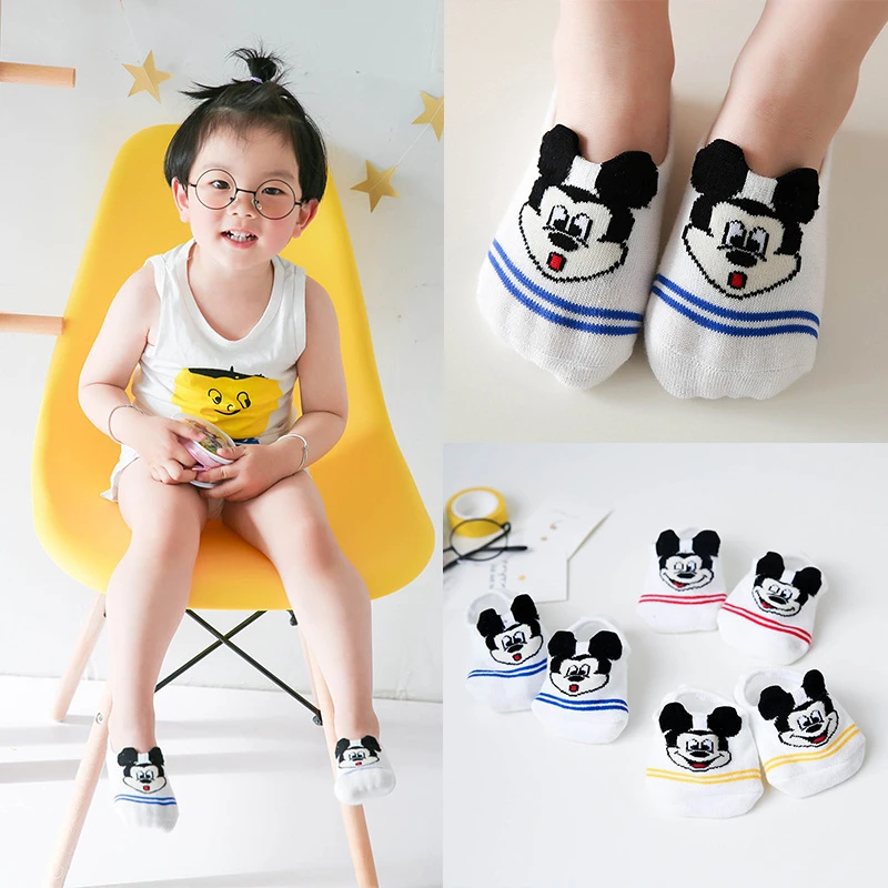 5 пар носков с Микки Маусом для детей детские спортивные носки летние короткие