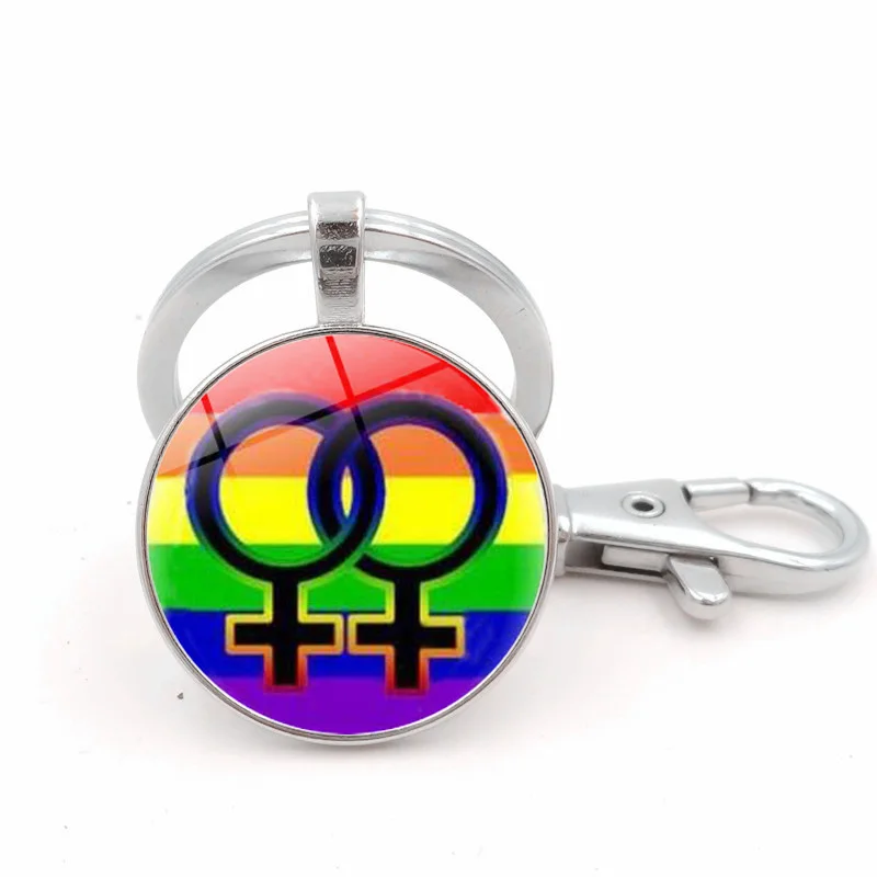 Gay Pride Радужный Флаг модный брелок ЛГБТ гордость бижутерия со стеклянными