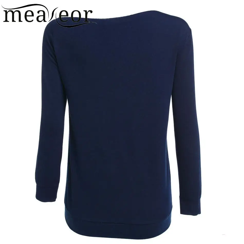 Meaneor новые модные женские рубашки с буквенным принтом повседневные Топы Рубашки