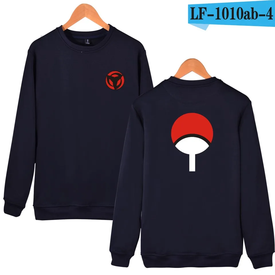 Navy Blue Наруто Классический Аниме монолитным толстовки и свитшоты для пар Мода Winte толстовки для мужчин Uchiha Syaringan забавная одежда - Цвет: Navy Blue