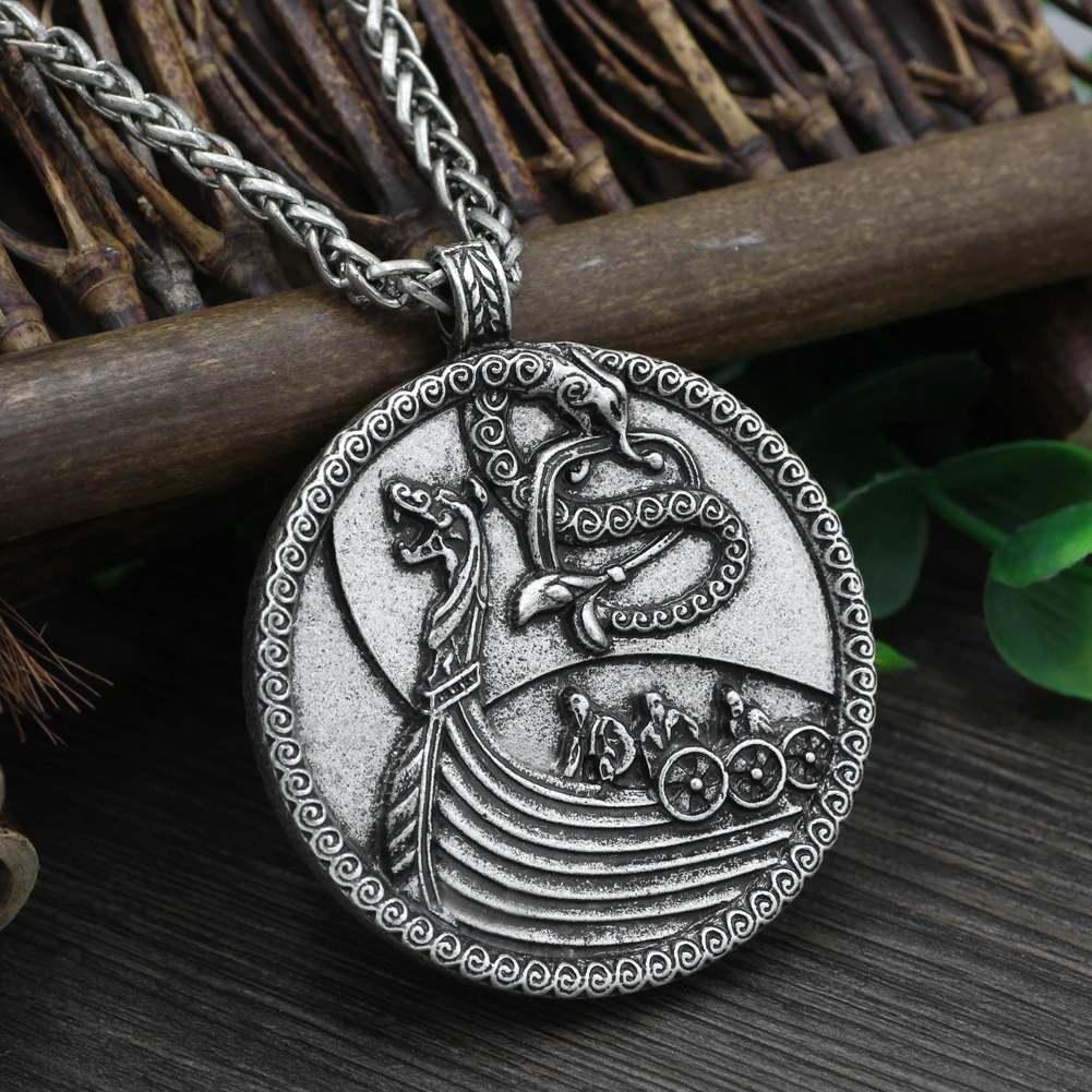Кулон Викинг корабль Floki's drakkkar ожерелье Ragnar's в стиле Urnes Drakkar Norse кулон