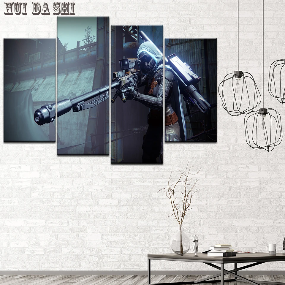 Игра оружия снайперская винтовка картина маслом настенное Искусство гостиная