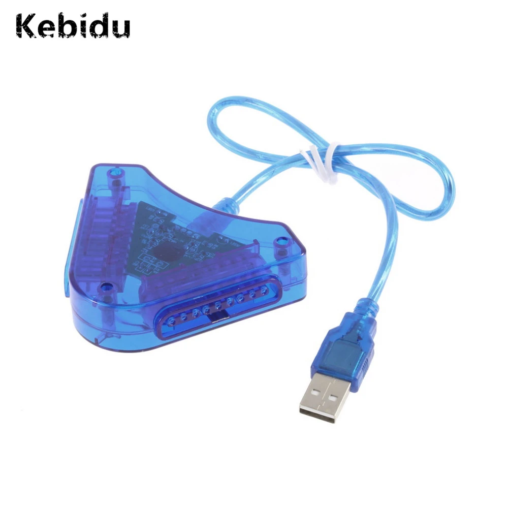 Kebidu для PS2 конвертер геймпада Joypad игровой USB двойной плеер адаптер кабель Playstation 2