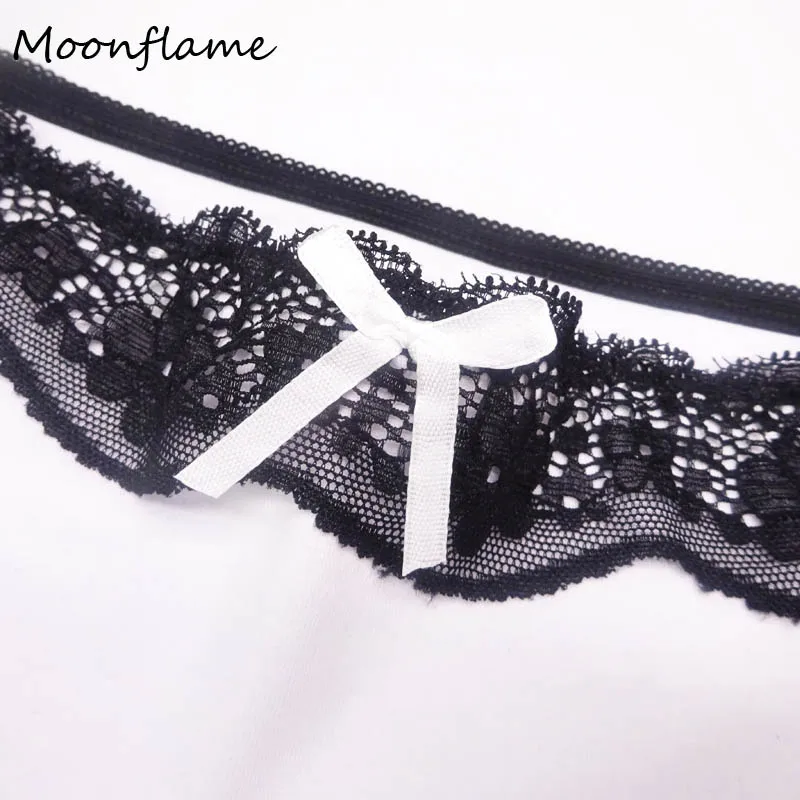Moonflme, 3 шт./лот, нижнее белье для женщин, хлопковые сексуальные кружевные трусики, 89069