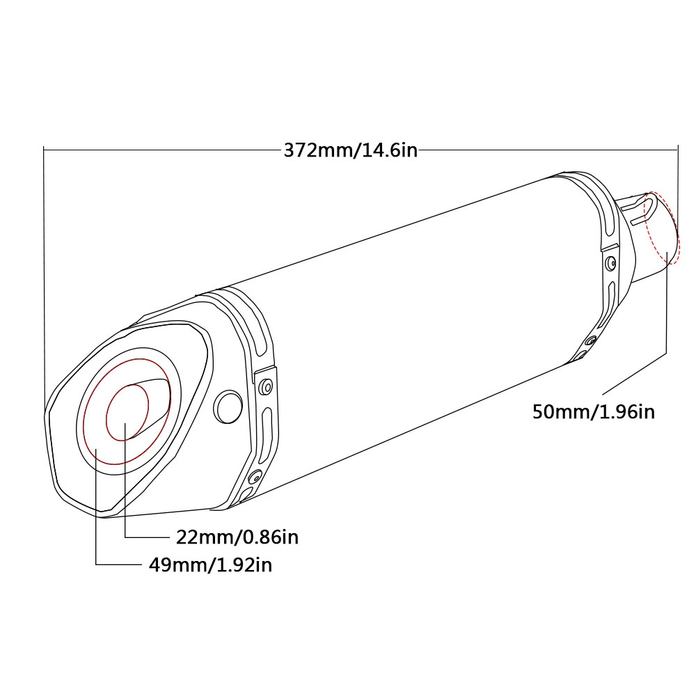 Универсальная выхлопная труба мотоцикла 38 51 мм Модифицированная глушителя для