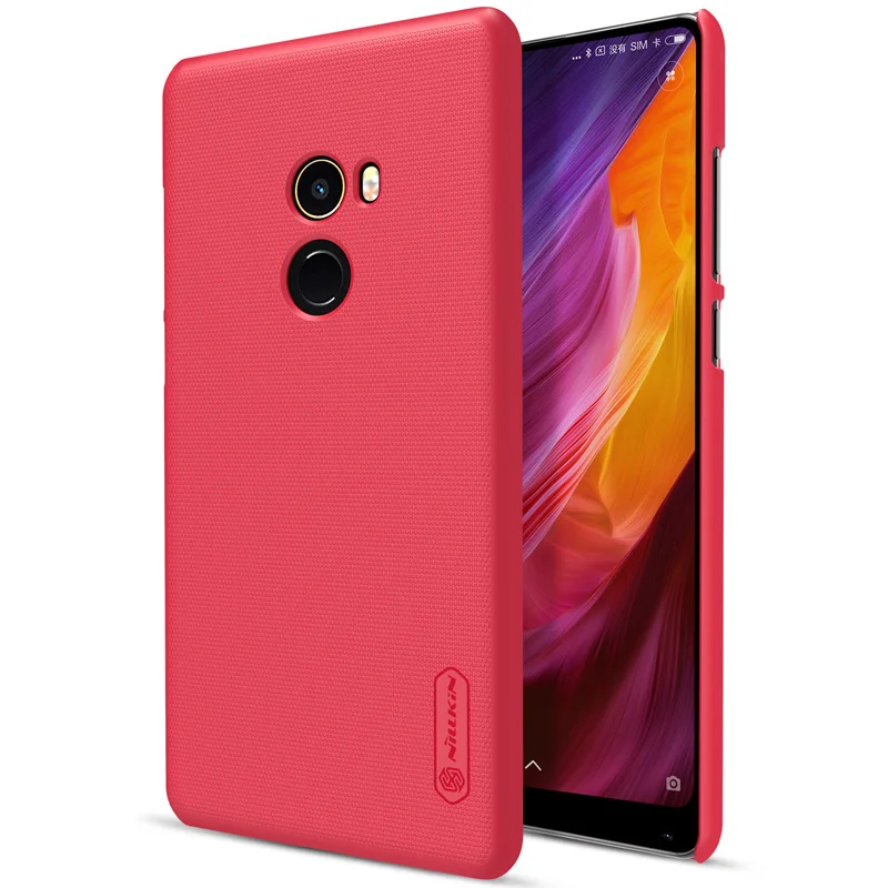 Для Xiaomi Mi Mix 2 чехол Nillkin Super Frosted Shield Xiaomi Mi x2 жесткая задняя крышка ПК чехол Xiaomi Mi x 2 матовый Nilkin чехол для телефона - Цвет: Красный