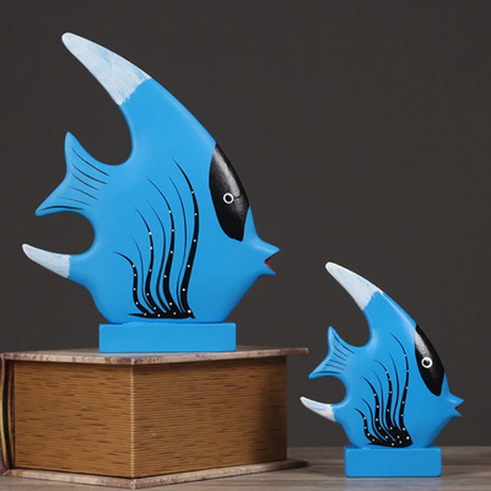 

Mediterranean minimalist wooden handicrafts lovers fish kiss fish accessories home living room animal accessories LU530323