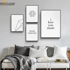 Настенная картина художественные плакаты и принты на холсте, Минималистичная модная Настенная картина для гостиной, Геометрическая абстрактная цитата, домашний декор
