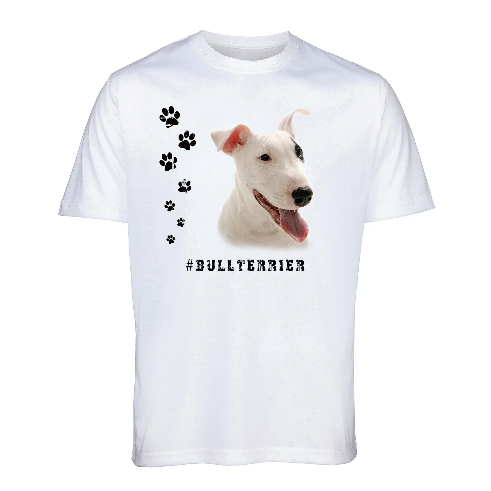 Английский бультерьер футболка Hashtag собака порода животное Мужская Женская