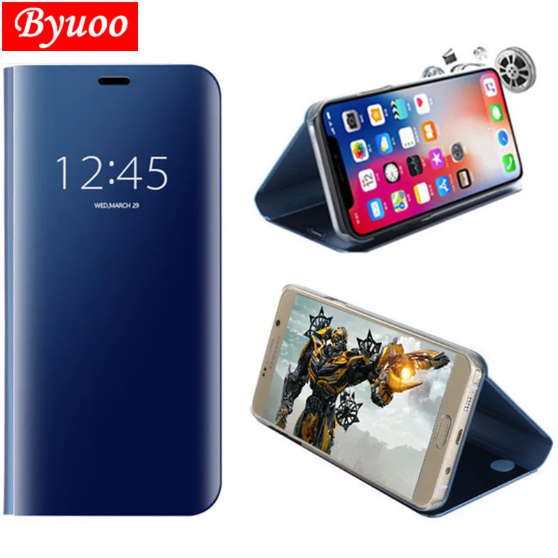 Для Huawei honor view 10 P10 Plus Y5 Y7 2018 чехол P Smart Mirror откидной Чехол для P20 lite Mate 20 9 Pro Чехол|lite