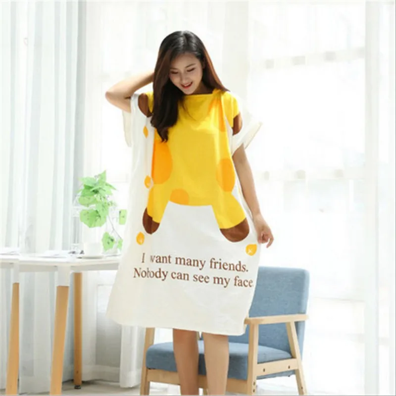 Полотенце для смены модные банные халаты с капюшоном универсальный размер