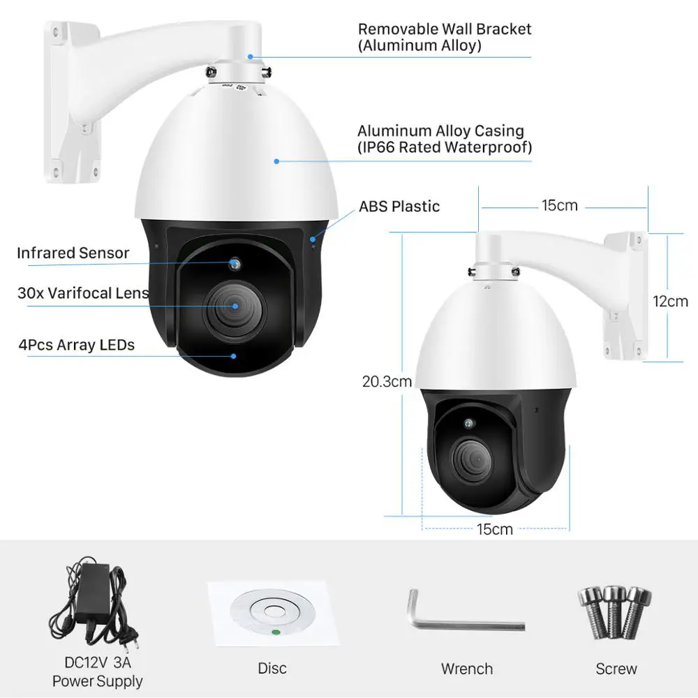 BESDER H.265 3MP IP Камера PTZ 30X оптическая зум скорость купольная камера безопасности
