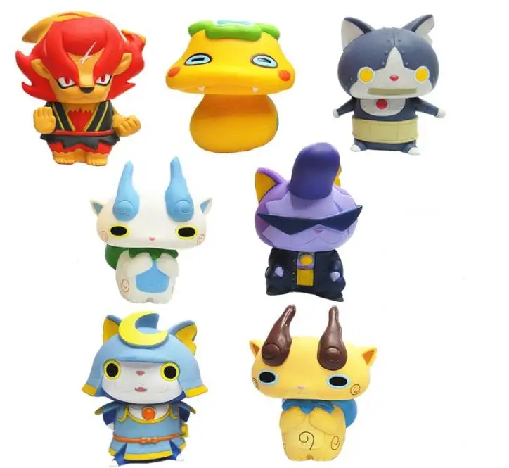 

10 см, Подарочная коробка, искусственная кожа, японский мультфильм, часы Yokai, экшн-фигурка, кукла. ПВХ, Детская Подарочная игрушка yokai-watch Jibanyan Roboyan