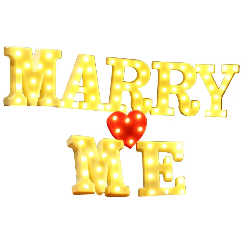 Светодиодный ночник с 26 буквами настольные лампы алфавитом для дня рождения