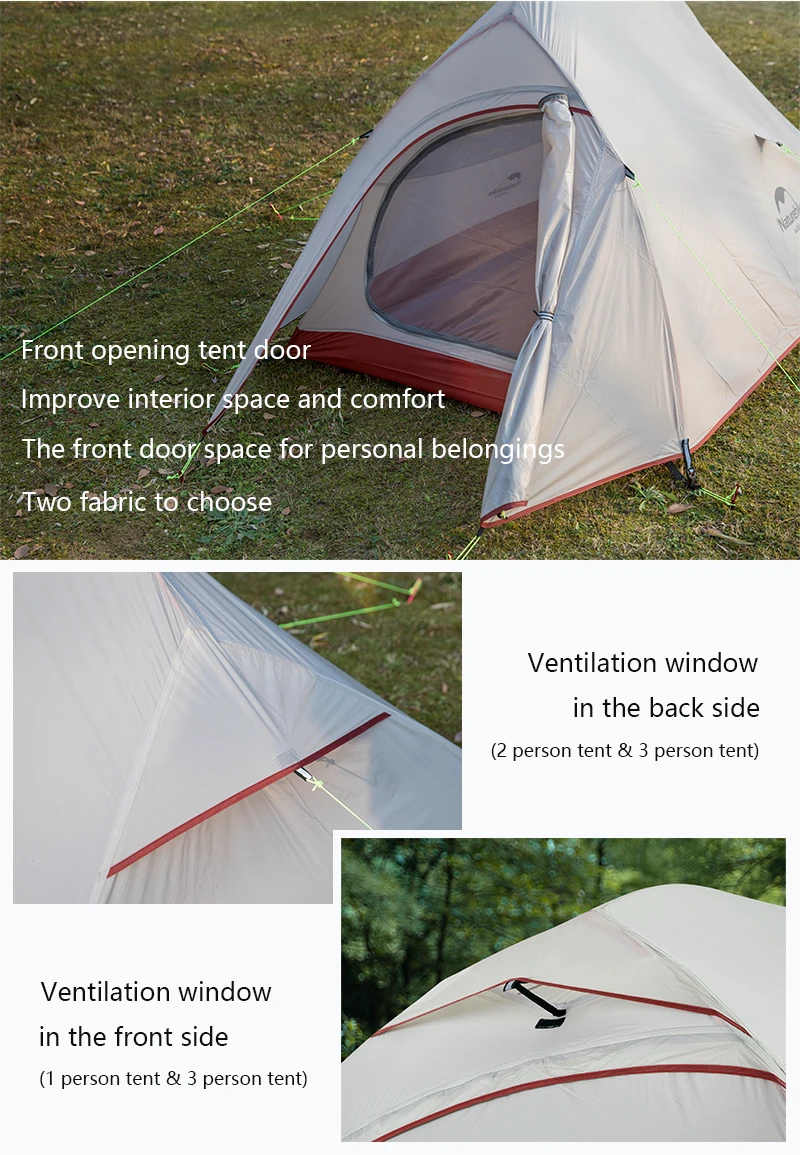 Naturehike Cloud UP обновленная палатка 1 2 3 человек свободно стоящая 20D силиконовая двухслойная Сверхлегкая походная палатка