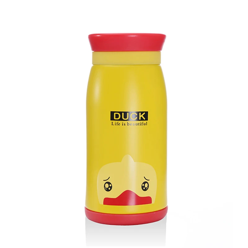 duck Милый Мультфильм Утка Олень слон кролик панда Лев Термокружка животных термос чашка для женщин дети бутылка гаррафа Termica - Color: duck