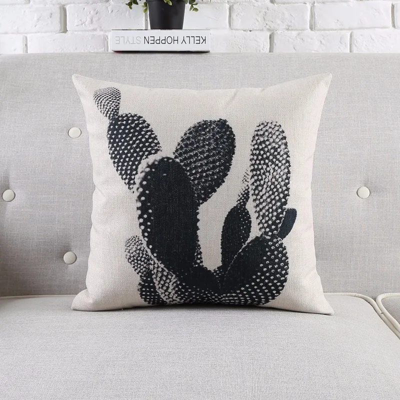 Черно белый декоративный чехол для дивана с геометрическим принтом|cushion covers