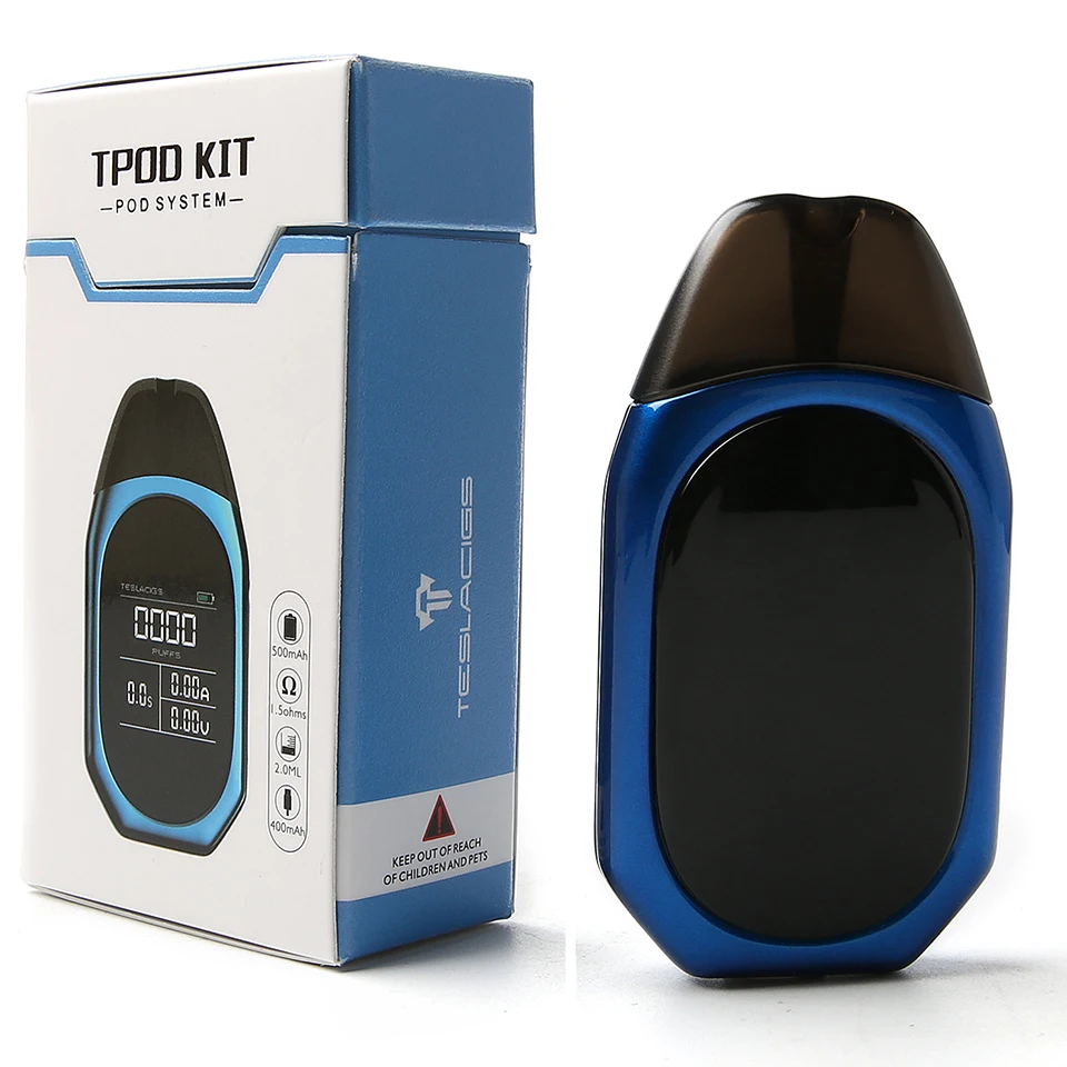 Оригинальный комплект Tesla Tpod 2 мл емкость картриджа Pod 500 мАч батарея Vape ручка Teslacigs