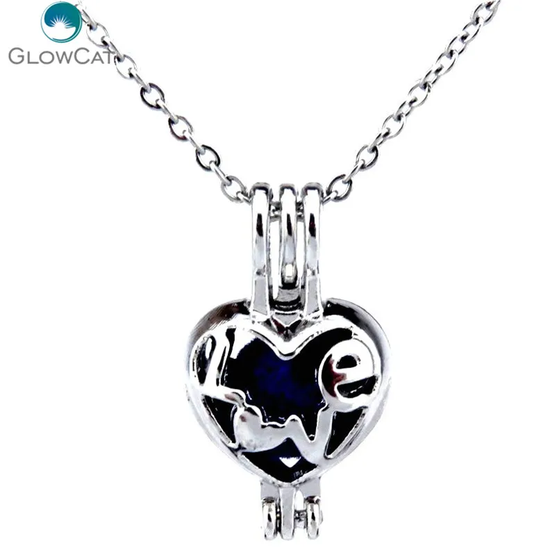 K302 женский серебряный медальон в виде устриц клетка с надписью Love сердечком