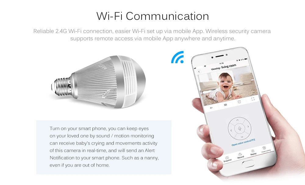 Беспроводная панорамная IP камера Hiseeu 3 Мп рыбий глаз 360 градусов 2 4 ГГц Wi Fi ИК