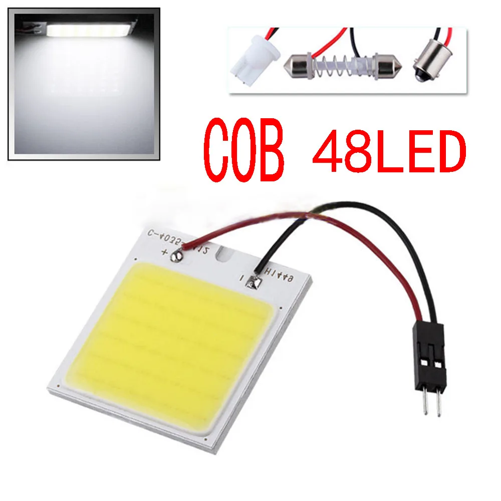 10 компл. Тюнинг автомобилей COB 48 smd-микросхему супер белый светодиодные лампы