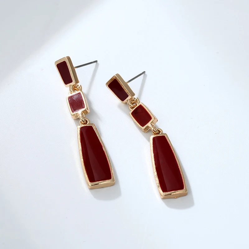 Летние металлические серьги с подвеской женские в минималистическом стиле ретро