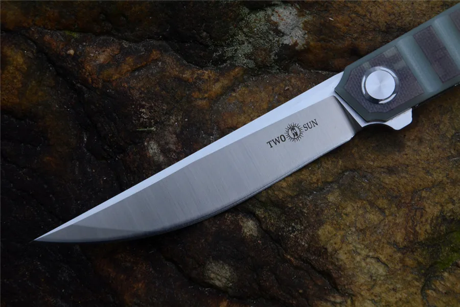 Складные ножи Twosun TS62 модель D2 стальное лезвие jade G10 ручка с карманным зажимом острый режущий нож для наружного кемпинга охоты