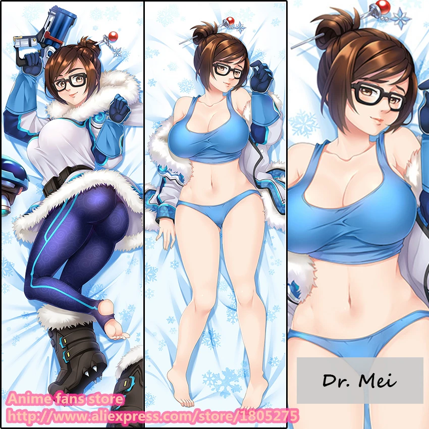 

Hot Online Game OW Dr. Mei Ling Zhou Pillowcase Anime Pillow Case Cover decorative Hugging Body