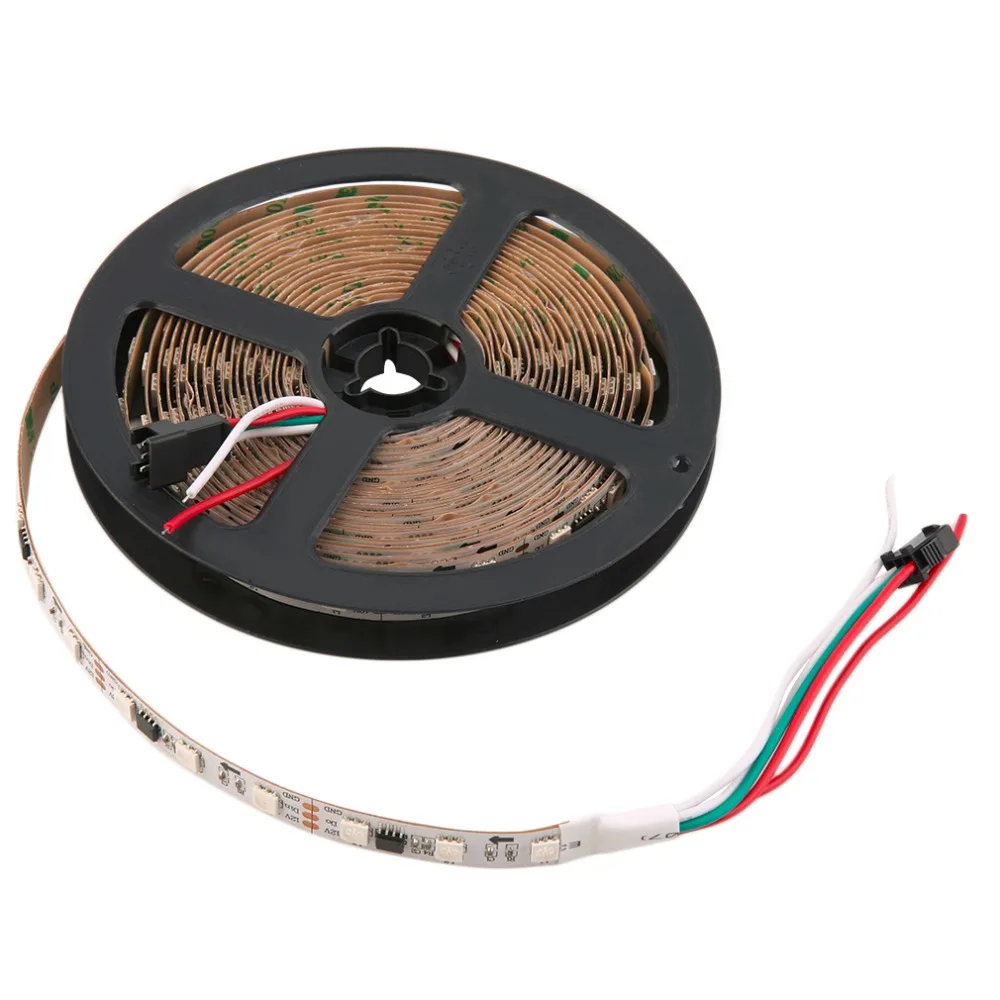Новинка 5 м WS2812B WS2811 индивидуальный адресат 5050SMD 12V Светодиодные ленты Light100 %