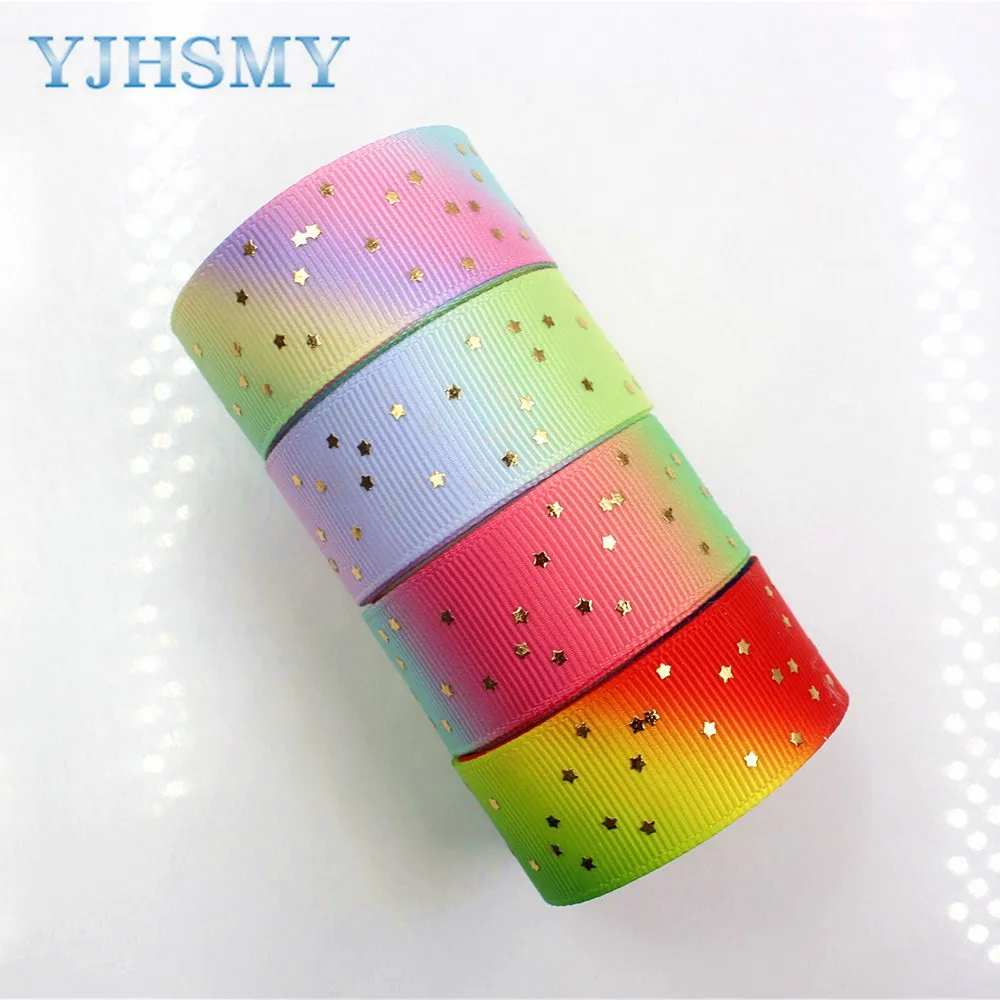 YJHSMY 1710054 22 мм 10 ярдов бронзовые ленты термопечать grosgrain Свадебные аксессуары DIY