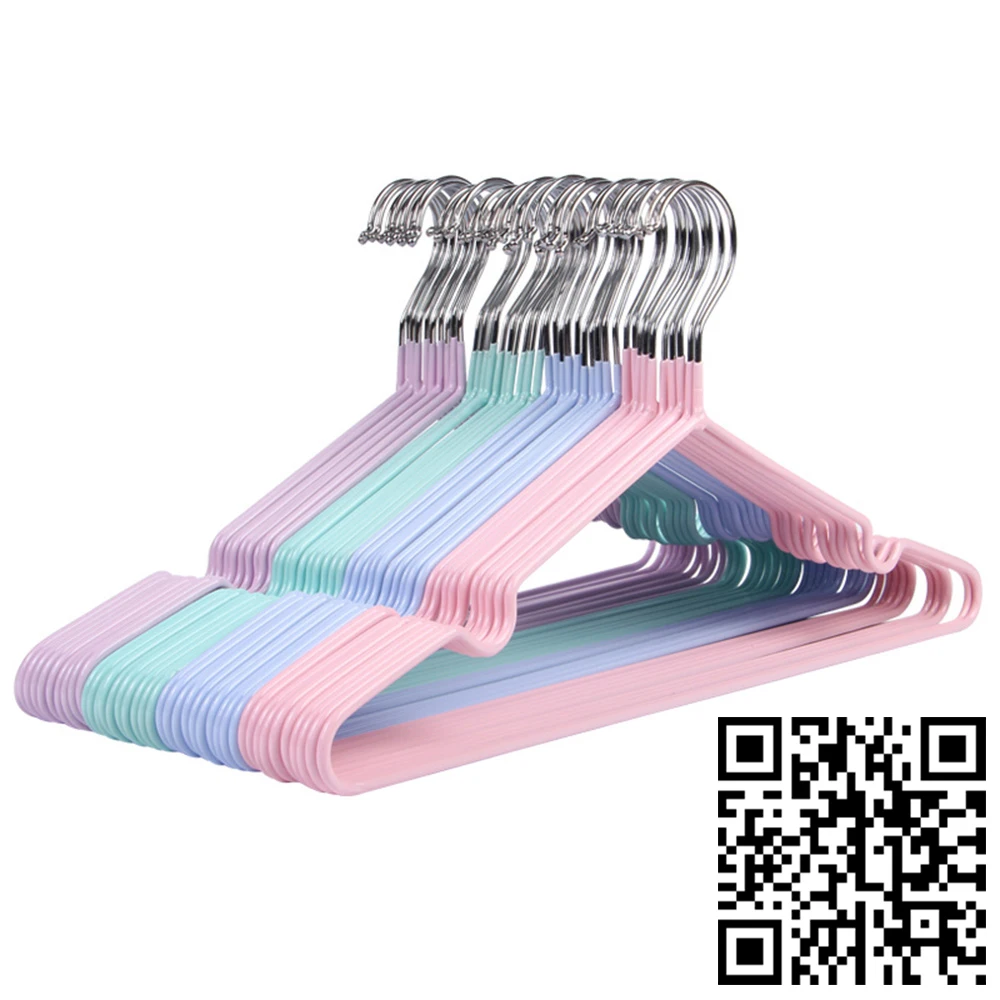 10pcs 40cm Adult Non-Slip Metal Hanger Hanging For Coats Jackets Pants Dress Clothes Accessories Rack Clothing Wardrobe Storage