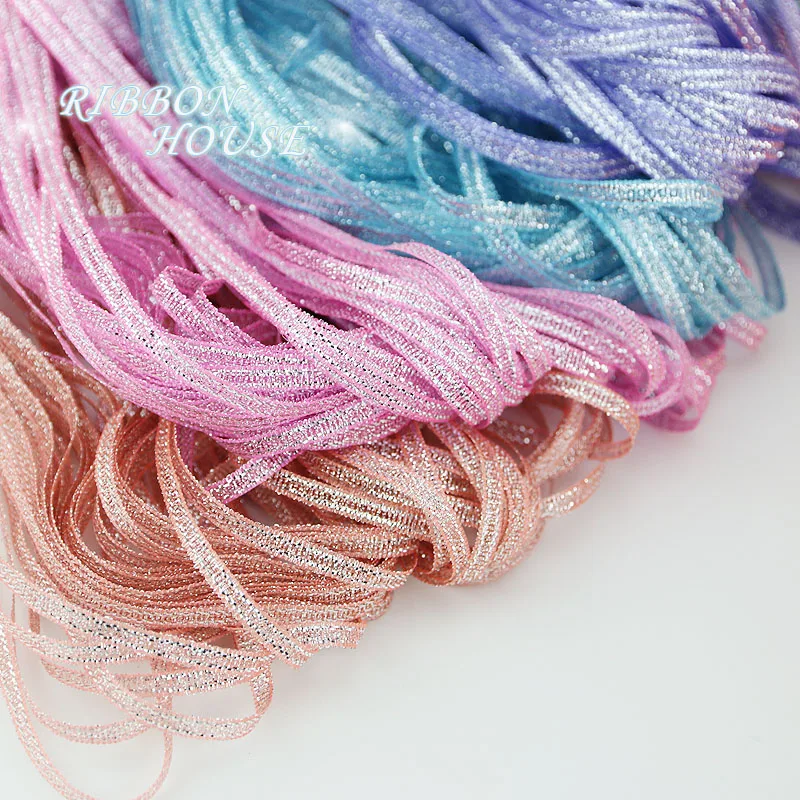 (40 м/лот) 3 мм цветная полиэфирная Рождественская упаковка с ленточкой ленты