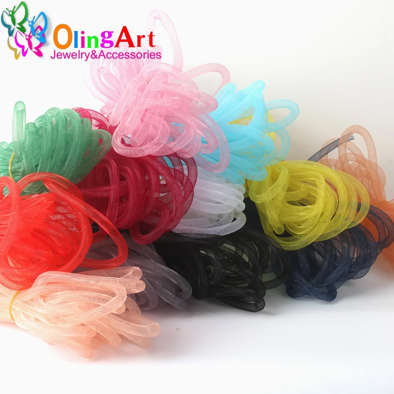 OlingArt, 8 мм, 5 м/лот,, цветной сетчатый Браслет, ювелирное изделие, сделай сам, с кристаллами, заполнено камнями, ожерелье, колье, новинка
