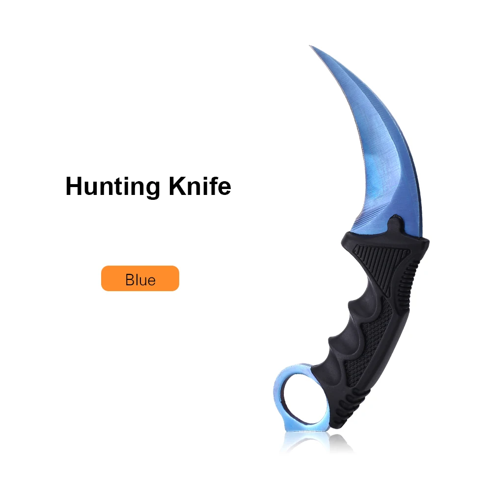 Blue Karambit JelBo ручные инструменты 1 шт. Karambit нож в стиле игры "Counter-Strike" нож с оболочкой для выживания на открытом воздухе охотничьи Тактические Ножи коготь кемпинг - Цвет: Blue Karambit