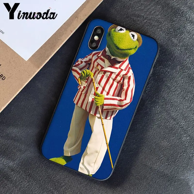 Yinuoda Kermit лягушка Забавный DIY печать рисунок чехол для телефона для iPhone 8 7 6 6S 6Plus X XS MAX 5 5S SE XR 10 чехол s