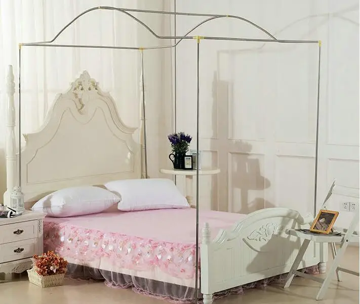 Элегантный 4 угловой столб Кровать Навес Москитная сетка кронштейн 22 мм нет