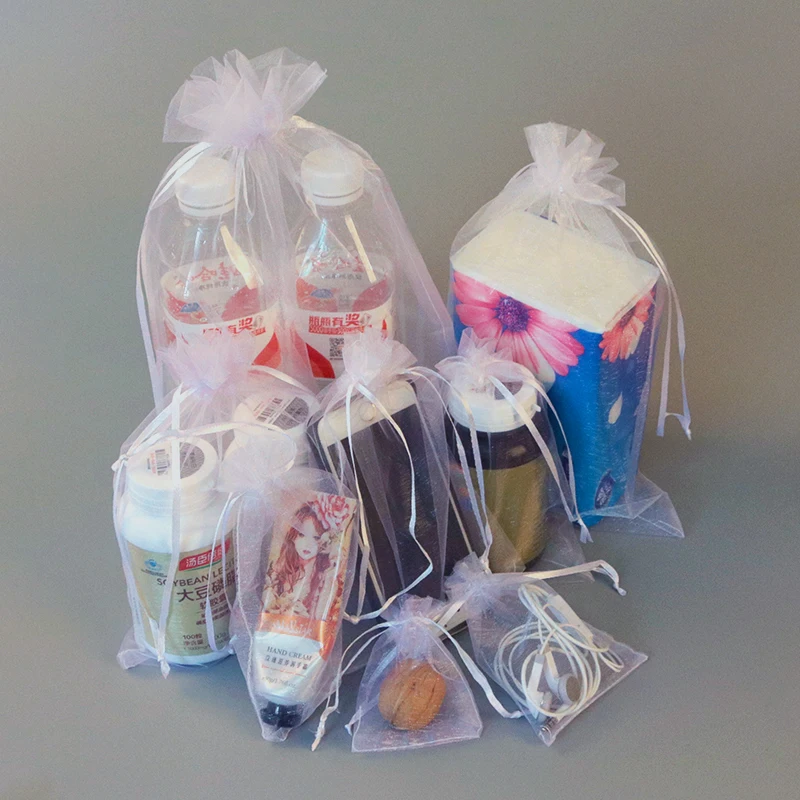 11 размеров сумки из органзы Свадебные мешки милый Подарочный пакет 24 цвета