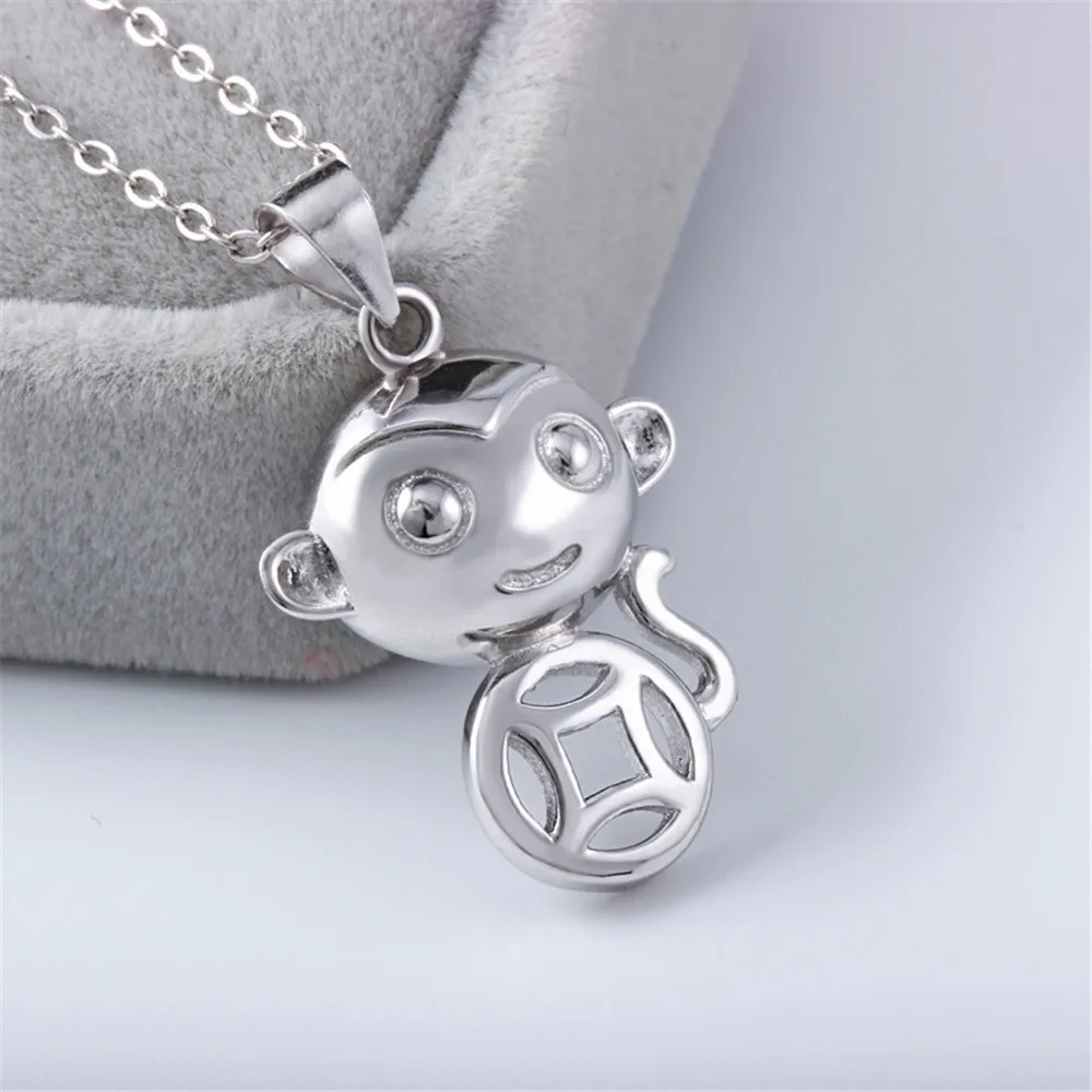 Фото 100% Silver 925 Jewelry Sterling Necklace for Women Cute Coin Monkey Pendant girls Украшения и аксессуары 100% Silver 925 Jewelry Sterling Necklace for Women Cute Coin Monkey Pendant girls Украшения и аксессуары