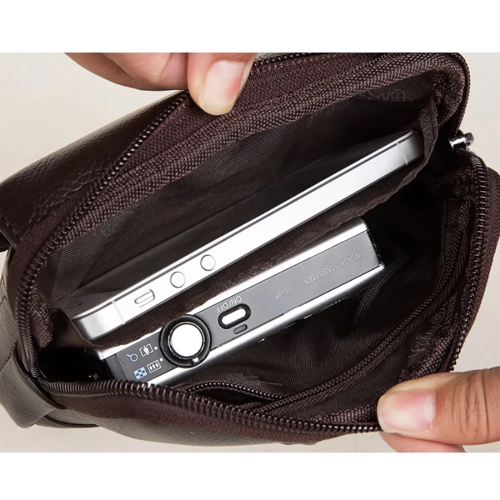 Поясная Сумка из натуральной кожи для мужчин хип хоп 4 5 дюйма чехол сотового