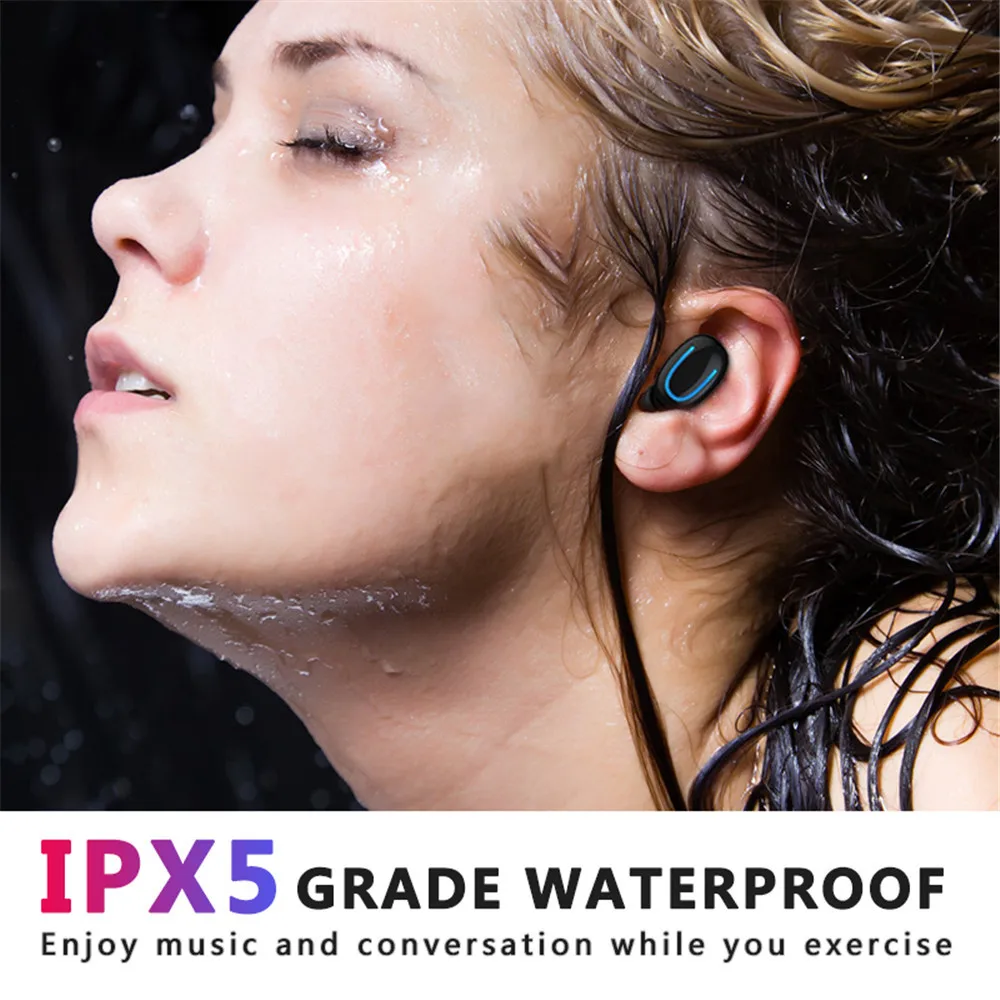 Беспроводные Bluetooth наушники Беспроводная гарнитура спортивные вкладыши стерео