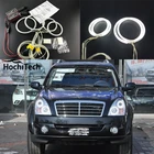 Для Ssangyong Rexton 2006-2011 Автомобильный Стайлинг 4 шт. белый головсветильник свет гало кольца CCFL глаза ангела светильник дневсветильник света DRL