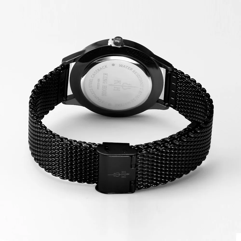 KH Новые Роскошные мужские часы Брендовые ультра тонкие из нержавеющей стали с