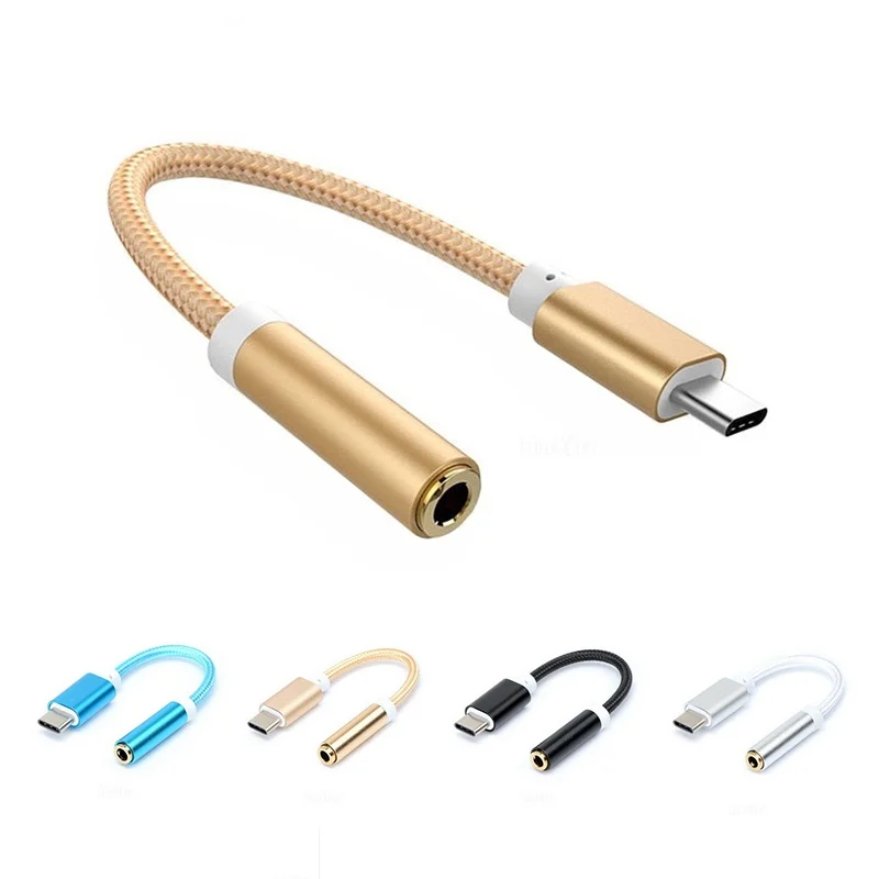 Кабель для наушников Type-C-3 5 мм адаптер аудио разъем телефона кабель USB 3 1 папа-3 AUX
