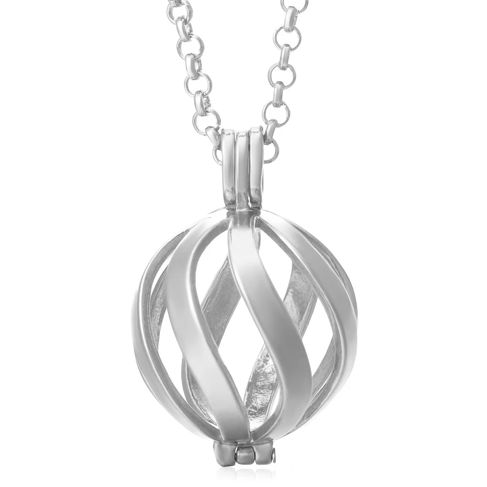 va-049-a Vocheng Bola Ball Angel Necklace 16MM Music Ball Vintage Pregnancy Necklace Aroma Essential Oil Diffuser Pregnant Women VA-048 - Окраска металла: va-049-a