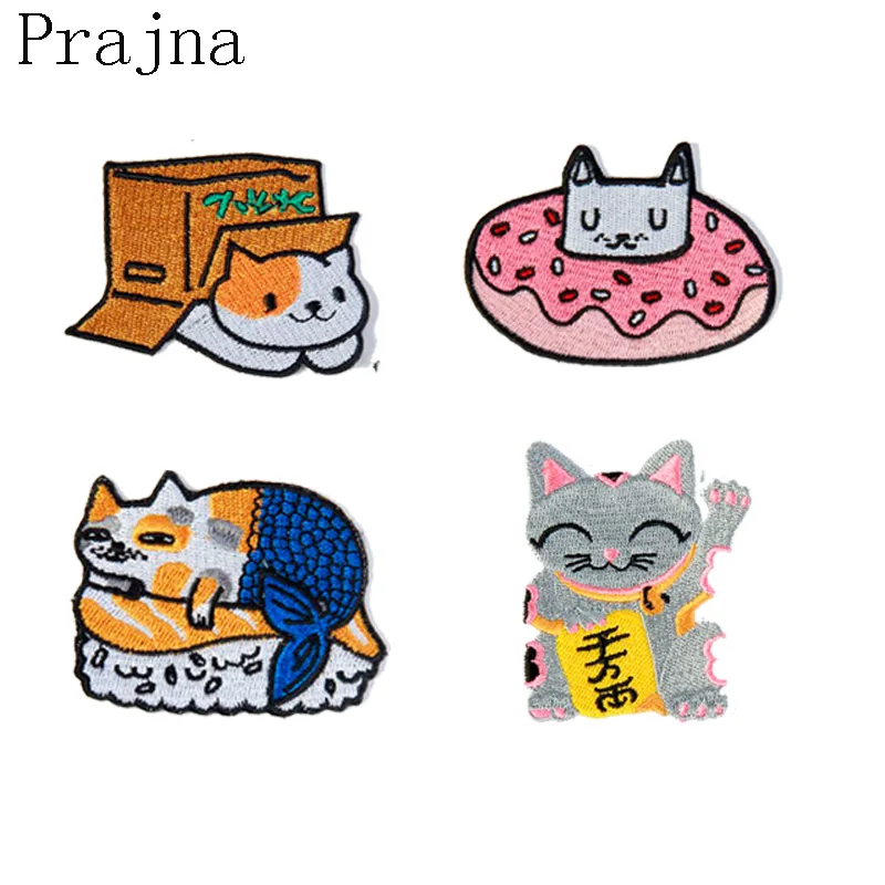 Праджня детская Lucky Cat патч корги собака утюг пришить нашивки Аппликация тепла