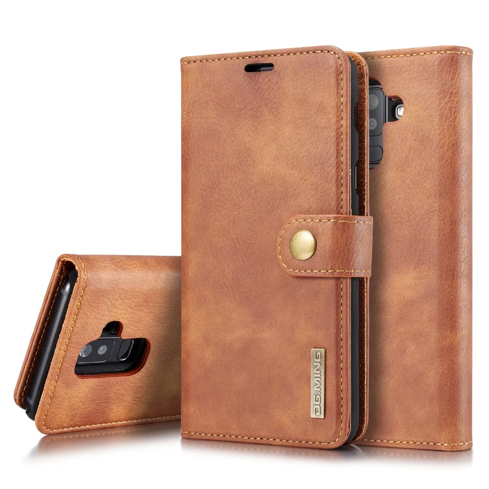 Роскошный кожаный чехол с откидной крышкой для Samsung Galaxy A6/A6 Plus (2018) винтажная