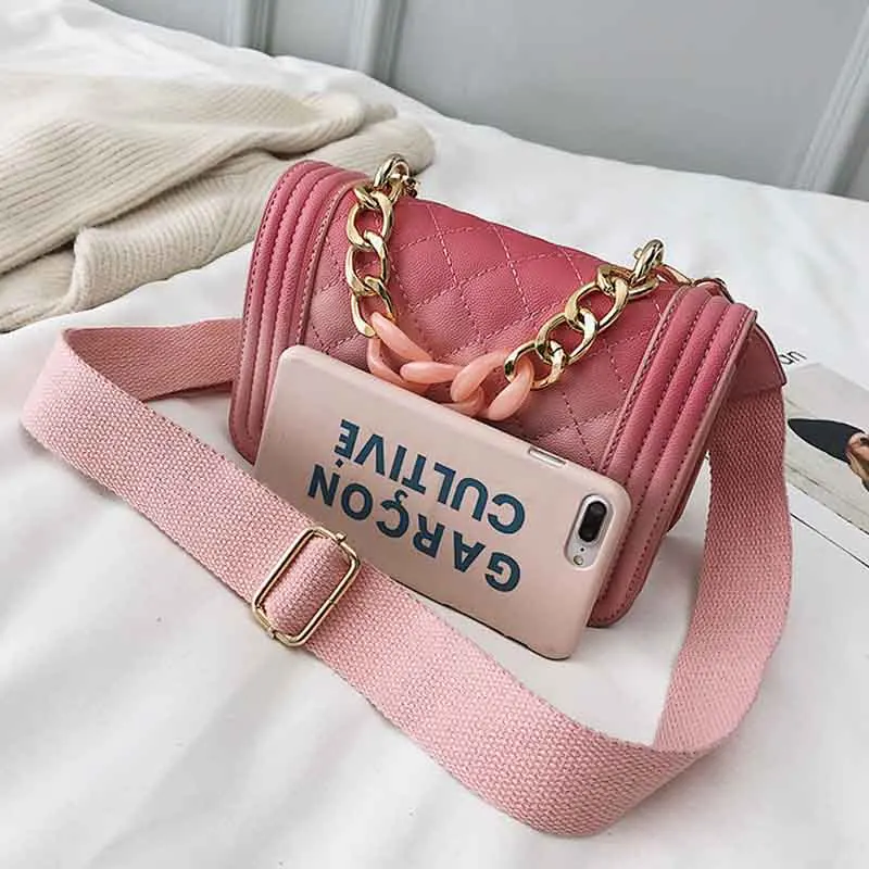 Женская сумка-мессенджер CASMOR с градиентом и цепочкой 2019 | Багаж сумки